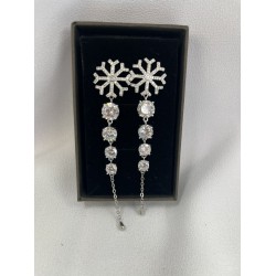 BOUCLES D'OREILLES METAL ET ZIRCONIUM