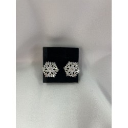 BOUCLES D'OREILLES METAL ET ZIRCONIUM